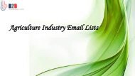 Agriculture Industry Email Lists - B2B Technology Lists