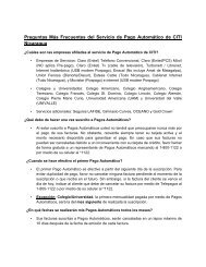 Preguntas Más Frecuentes del Servicio de Pago ... - Citibank