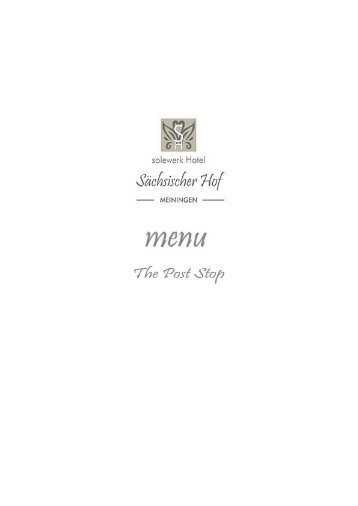 menu The Post Stop solewerk Hotel Saechsischer Hof Meiningen