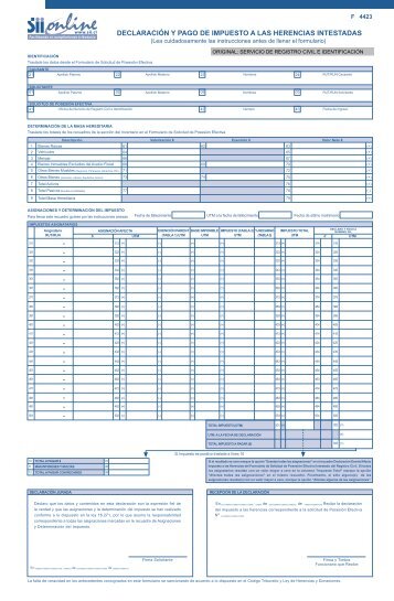 DECLARACIÓN Y PAGO DE IMPUESTO A LAS HERENCIAS ...