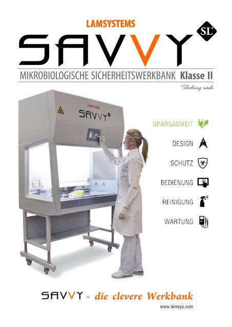 Lamsystems SAVVY II -SL Mikrobiologische Sicherheitswerkbank