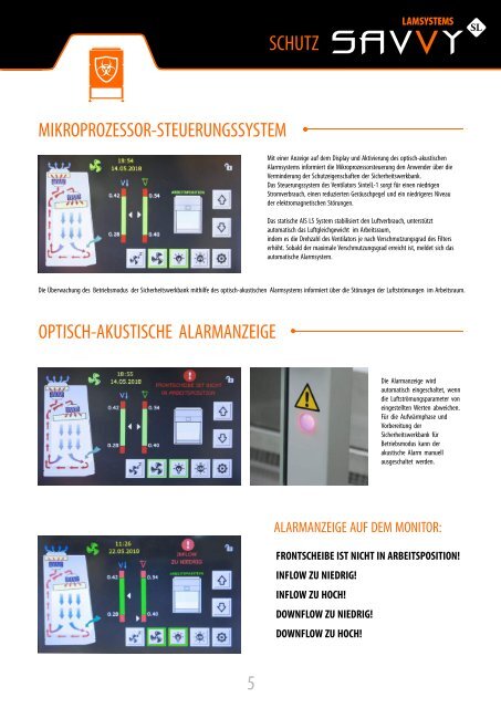 Lamsystems SAVVY II -SL Mikrobiologische Sicherheitswerkbank