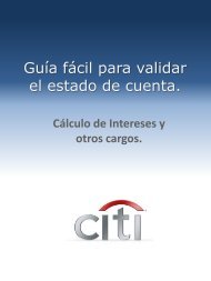 Formulas de intereses y otros cargos. - Citibank