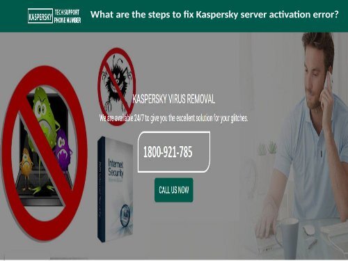 What are the steps to fix Kaspersky server activation error