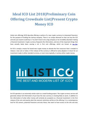 Ideal ICO List 2018