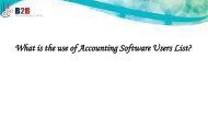 Accounting Software Users List - B2B Technology Lists