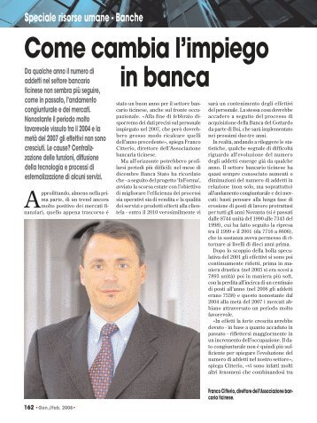 Nomine bancarie - Ticino Management