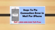 How to Fix Connection Error In Mail For iPhone? Call 1-800-608-5461