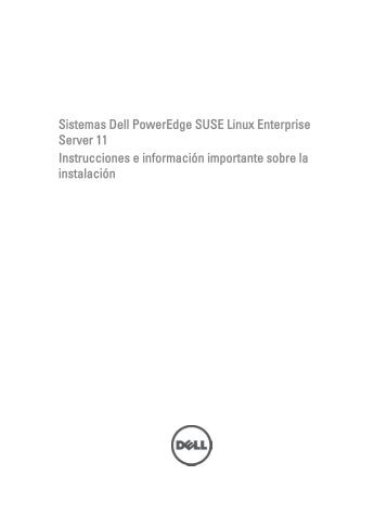 Sistemas Dell PowerEdge SUSE Linux Enterprise ... - Dell Support