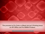 The process to Fix Color or Black Ink isn’t Printing