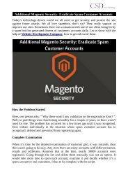 Additional Magento Security: Eradicate Spam Customer Accounts