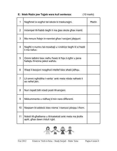 Social Studies Year 4 Feb 2012 - Skola