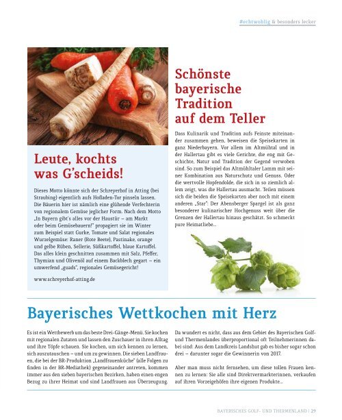 #echtwohlig - Das Magazin für das Bayerische Golf- und Thermenland 2018