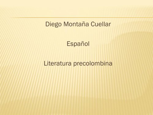 literatura precolombina