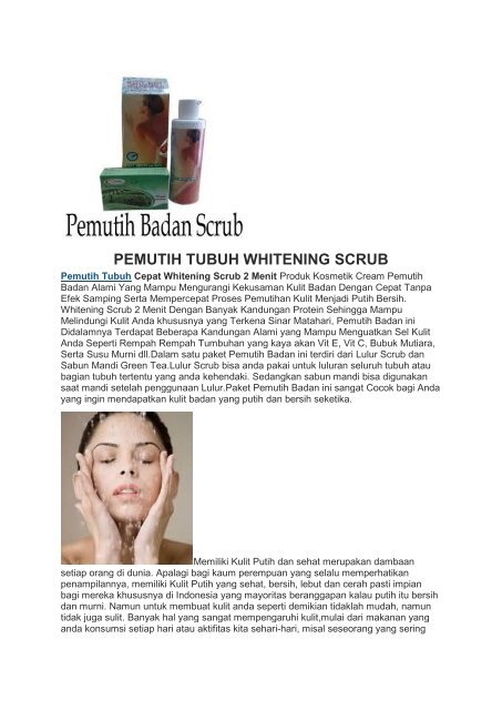 PEMUTIH TUBUH WHITENING SCRUB