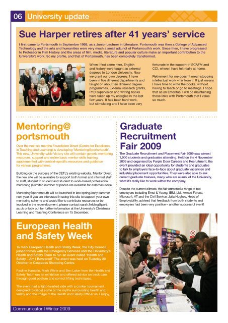 Communicator, Issue 28 (Winter 2009) - University of Portsmouth