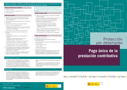 Pago único de la prestación contributiva - Servicio Público de ...