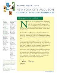 ANNUAL REPORT 2010 - New York City Audubon Society