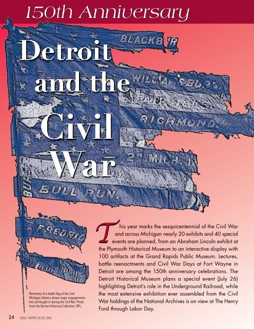 Detroit and the Civil War Detroit and the Civil War Detroit and the ...