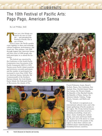 The 10th Festival of Pacific Arts: Pago Pago, American ... - PREL