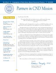 Partners in CND Mission - Congrégation de Notre-Dame