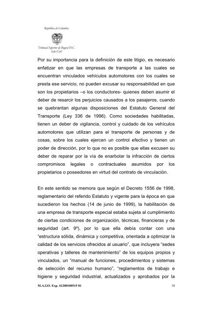 Expediente de Radicación No ... - Rama Judicial