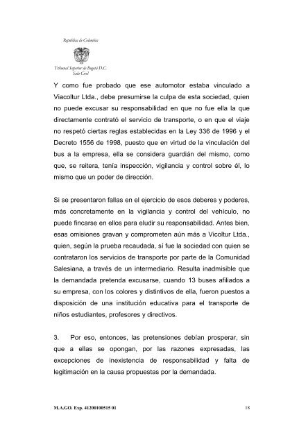 Expediente de Radicación No ... - Rama Judicial