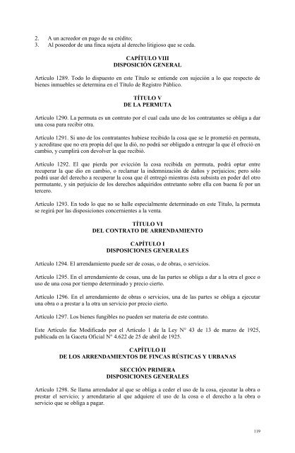 Código Civil de la República de Panamá - Justia