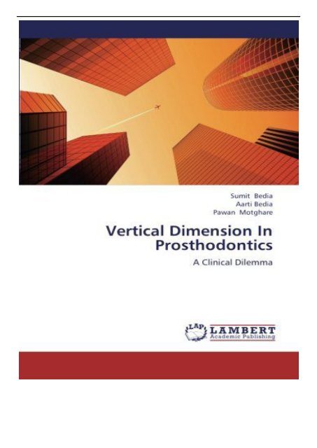 PDF Download Vertical Dimension In Prosthodontics A Clinical Dilemma Free eBook