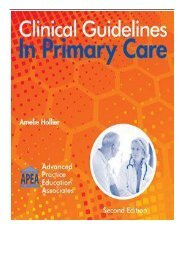 eBook Clinical Guidelines In Primary Care 2nd Edition 2016 by Amelie Hollier 2016-05-04 Free online