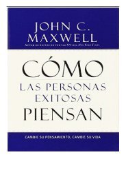 eBook Como las Personas Exitosas Piensan Cambie su Pensamiento Cambie su Vida Free eBook