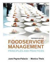 eBook Foodservice Management Principles and Practices Free books