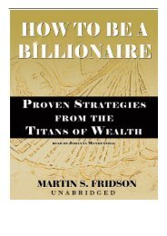 eBook How to Be a Billionaire Proven Strategies from the Titans of Wealth Free books