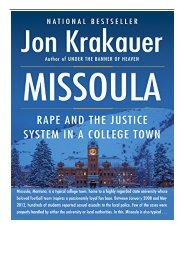eBook Missoula Rape and the Justice System in a College Town Free books