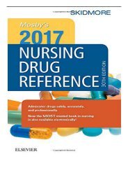 eBook Mosby's 2017 Nursing Drug Reference 30e SKIDMORE NURSING DRUG REFERENCE Free eBook