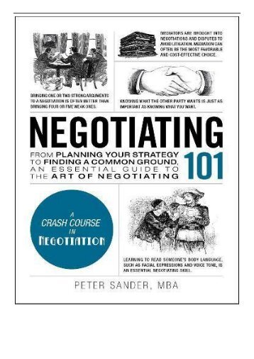 eBook Negotiating 101 From Planning Your Strategy to Finding a Common Ground an Essential Guide to the