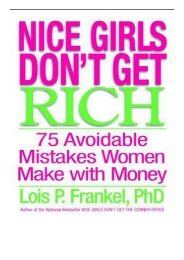 eBook Nice Girls Don't Get Rich 75 Avoidable Mistakes Women Make with Money Free eBook