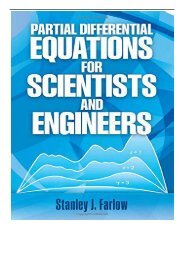 eBook Partial Differential Equations for Scientists and Engineers 9 Dover Books on Mathematics Free