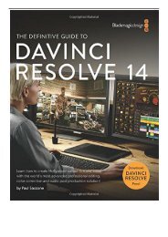 eBook The Definitive Guide to DaVinci Resolve 14 Editing Color and Audio Blackmagic Design Learning