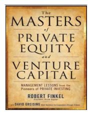 eBook The Masters of Private Equity and Venture Capital Free online