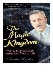 eBook The Magic Kingdom Walt Disney and the American Way of Life Free eBook