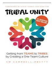 eBook Tribal Unity Getting from Teams to Tribes by Creating a One Team Culture Free eBook