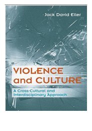 eBook Violence and Culture A Cross-Cultural and Interdisciplinary Approach A Cross-Cultlural and Interdisciplinary
