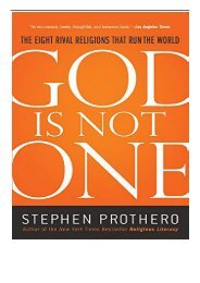 PDF Download God Is Not One The Eight Rival Religions That Run the World Free books