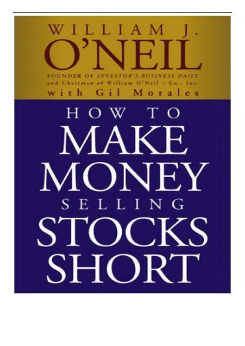 PDF Download How to Make Money Selling Stocks Short Wiley Trading Free eBook