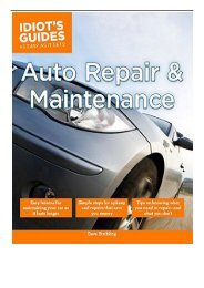 PDF Download Idiot's Guides Auto Repair and Maintenance Free books