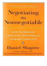 PDF Download Negotiating the Nonnegotiable How to Resolve Your Most Emotionally Charged Conflicts Free