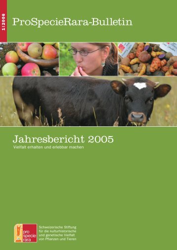 Für den grossen Unterschied. - Pro Specie Rara