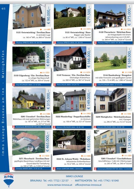 Wir sind gerne für Sie da - bei RE/MAX Innova in Braunau und ...