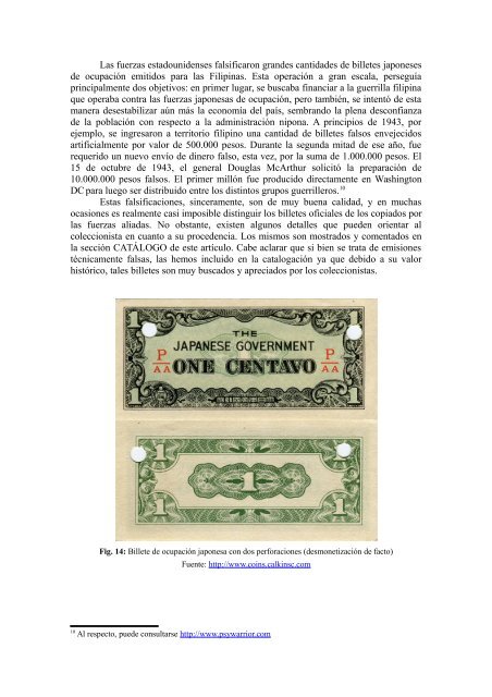 Catálogo Completo en PDF: Billetes de Invasión Japoneses emitidos para Filipinas durante La Segunda Guerra Mundial (1942-1945): Historia y Catalogación